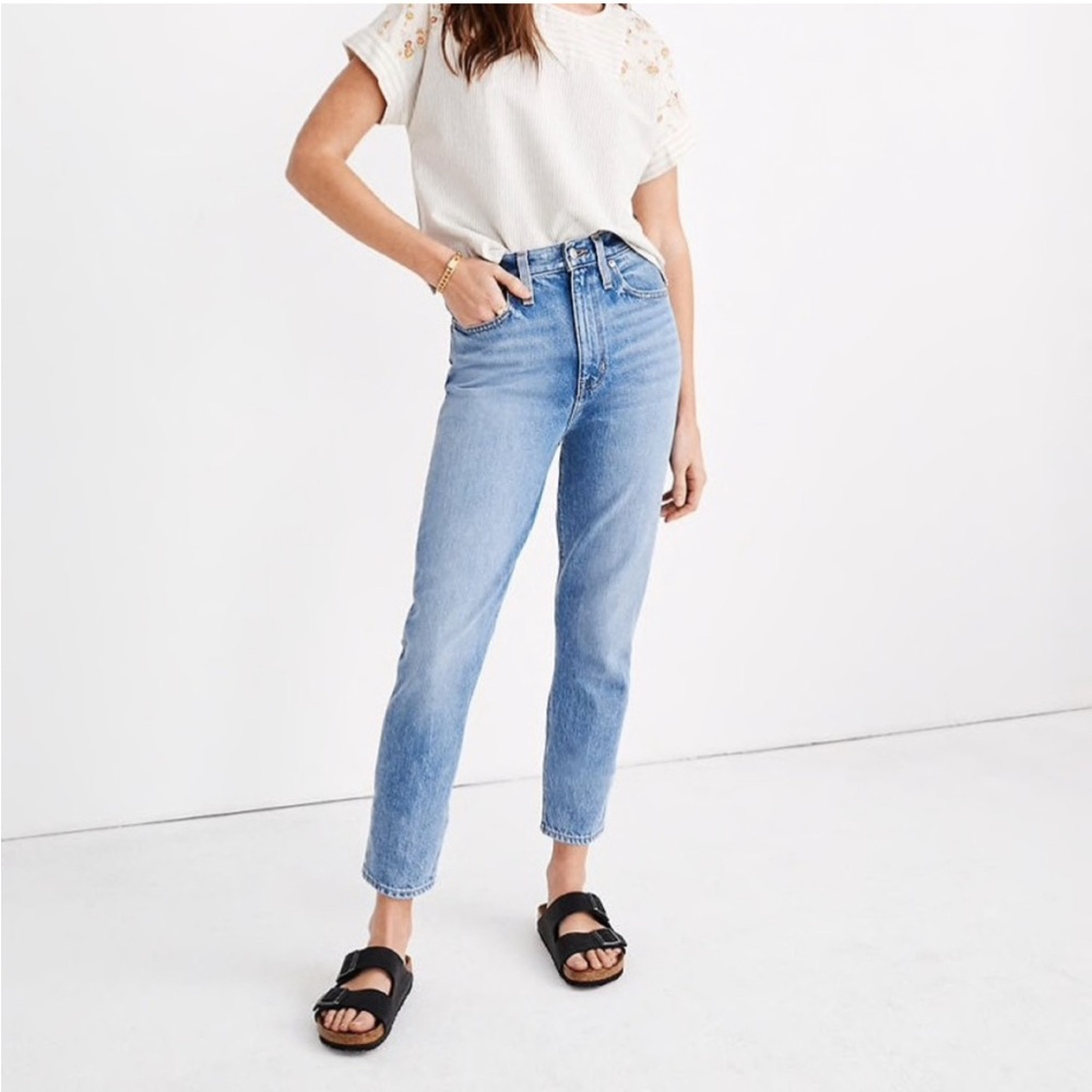 NWT Madewell The Mom Jean High Waist Melva‎ Wash Size 30